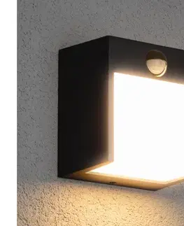 Záhradné lampy BRILAGI-LED Vonkajšie nástenné svietidlo so senzorom TERNI LED/12W/230V antr. IP44 WO-HR60421S-OEM-ANT