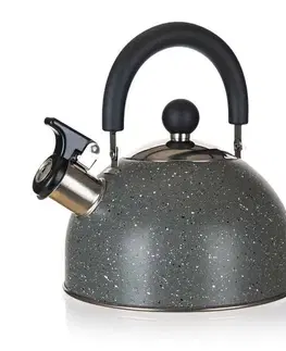 Čajníky a čajové kanvice Banquet Nehrdzavejúca kanvice GRANITE Brown, 1,7 l, sivá