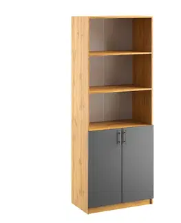 Regály KANTOR KIT regálová skrinka N03, antracit / dub Apalačský