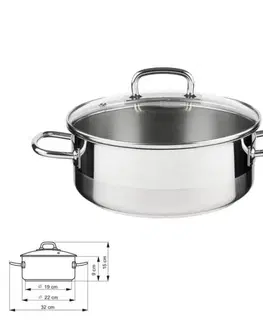 Hrnce KOLIMAX ČR Kastról nerez s pokrievkou 3l, 22cm, PROFESSIONAL Kolimax