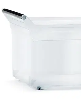 Úložné boxy NABBI NUK6H plastový úložný box na kolieskach 49 l priehľadná