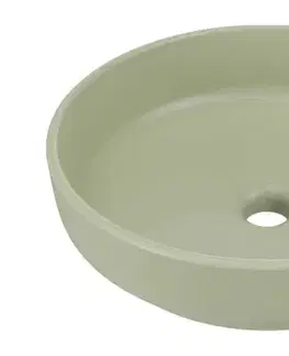 Umývadlá ArtCom Keramické umývadlo RIVER 1 E-6595 | olivový mat 40 cm