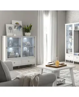 TV stolíky KONDELA Olje 1S1K/160 tv stolík biela