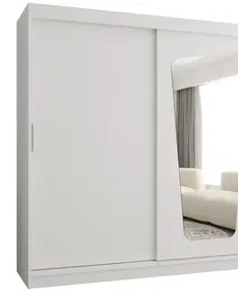 Šatníkové skrine Skriňa Moka 200 biela