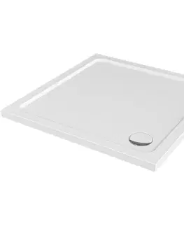 Vane CERANO - Sprchová vanička štvorcová Brio - SMC/minerálny kompozit - štruktúrovaná biela - 70x70x4 CER-679499