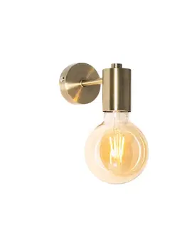 Nástenné osvetlenie Priemyselná nástenná lampa bronzová - Facil