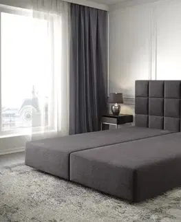 Rámy postelí DELIFE Boxspring posteľ Dream-Fine 180×200 cm mikrovlákno čierna