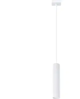 Svietidlá  SL.1535 - Luster na lanku KARBON 1xGU10/10W/230V biela SL.1535