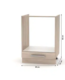 Kuchynské dolné skrinky KONDELA Nova Plus NOPL-059-0S kuchynská skrinka dub sonoma