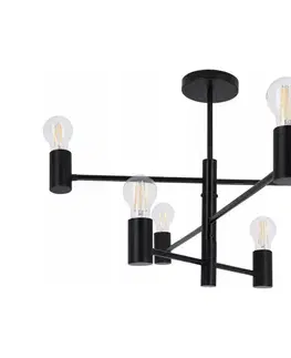 Svietidlá SmartLED Luster na tyči 6xE27/20W/230V čierna LAMPA 2130