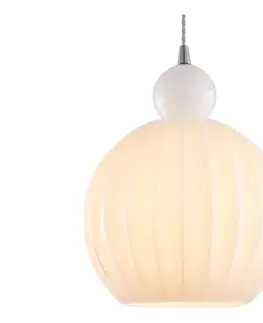 Svietidlá Halo Design 737321 - Závesné svietidlo na lanku BALL BALL 1xE27/40W/230V priemer 32 cm biela 737321
