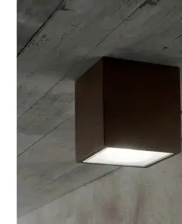 Svietidlá Ideal Lux - Vonkajšie bodové svietidlo TECHO 1xGU10/20W/230V 9x9 cm IP54 hnedé 251592