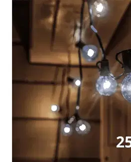 LED osvetlenie BRILAGI - LED vonkajšia dekoratívna svetelná reťaz GIRLANDA 25xE12 20m IP44 studená biela WO794-OEM1