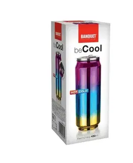 Termosky a termohrnčeky Banquet Termoska BE COOL 430 ml, ružovo-modro-zlatá