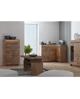 Komody KONDELA Infinity 6 dvojdverová komoda jaseň svetlý