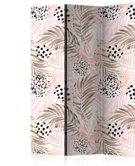 Paravány Paraván Pink Palm Leaves Dekorhome