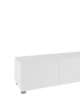 TV stolíky ArtGiB TV stolík 150 CALABRINI C-12 | biela/biely lesk