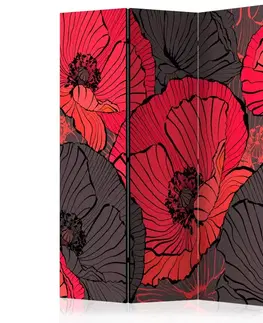 Paravány Paraván Pleated poppies Dekorhome