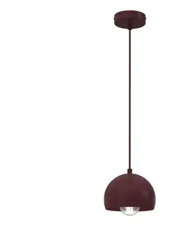 Svietidlá  Závesný luster na lanku SOOL 1xE27/15W/230V, priemer 15 cm, bordový 1217