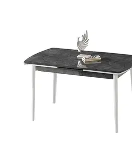 Jedálenské stoly Extendable Dining Table Toskana - Anthracite, White