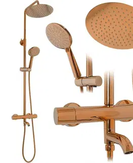 Kúpeľňové batérie REA REA - Sprchový set s termostatom LUNGO Copper REA-P7997