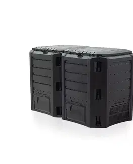 Kompostéry NABBI IKLM800C záhradný kompostér 800 l čierna