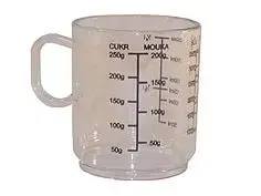 Odmerky Kinekus Odmerka v tvare hrnčeka 0.25L, plastová, ciachovaná