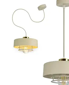 Moderné lampy do obývačky Luster DOVEX 66890 BEIGE LW1