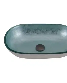 Umývadlá OLSEN SPA - Sklenené umývadlo na dosku LEIDEN 55×34×12 cm OLKLTG223