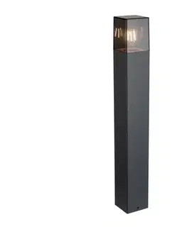 Záhradné lampy  Vonkajšie svietidlo 1xE27/40W/230V IP44 80 cm čierne/dymové OUTD. BOLL. LIGHT E27 XD 80 SQ