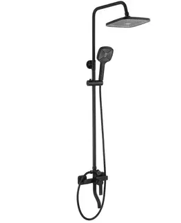 Kúpeľňové batérie REA REA - Sprchový set s batériou 150mm ARGUS čierna matmá REA-P2389
