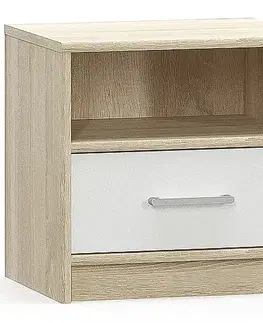 Nočné stolíky NABBI Tavir N nočný stolík dub sonoma / biela