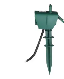 Záhradné lampy  Vonkajší zásuvkový stĺpik SCHUKO 4Z 230V IP44 8810