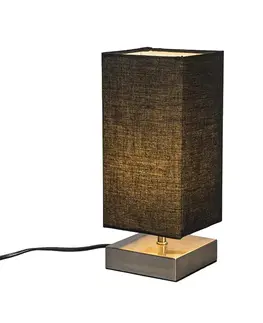 Stolné lampy Moderná stolná lampa čierna s oceľou - Milo