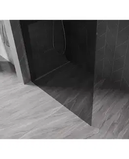 Sprchové dvere MEXEN/S - Kyoto-X Sprchová zástena WALK-IN 90 x 200, grafit 10 mm, chróm 800-090-101-01-40-X