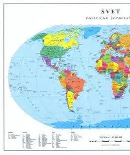Sprievodcovia, mapy - ostatné Svet politický 1:85 mil. A3 lamino