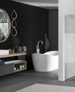 Sprchové dvere MEXEN/S - Kioto L Sprchová zástena WALK-IN 100 x 200, transparent/dekor, biela 800-100-103-20-35