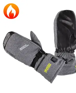 Zimné rukavice Vyhrievané palčiaky W-TEC HEATtero šedá - XXL