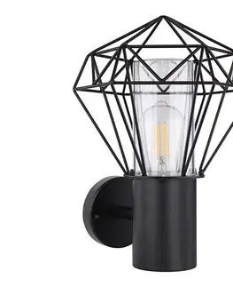 Svietidlá Globo 31355 - Vonkajšie nástenné svietidlo HORACE 1xE27/15W/230V IP44 31355