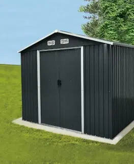 Úložné boxy Avenberg Záhradný domček na náradie 1,96 × 2,58 mSD-X68E-H170, antracit, 2 x 2,6 cm