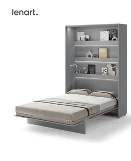 Postele Dig-net nábytok Sklápacia posteľ Lenart BED CONCEPT BC-01 sivá | 140 x 200 cm
