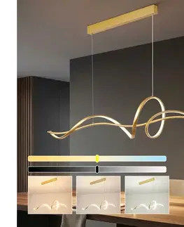 Svietidlá BRILAGI - stmievateľný LED luster na lanku SIGNATURE LED/55W/230V 120x23 cm zlatý + DO BRI915