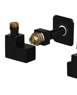 Doplnky do kúpeľne HOPA - EDGE-SET, rohový hranatý ventil (Z6) - Farba - Čierna , Variant - Ľavá RDEDGESETLB