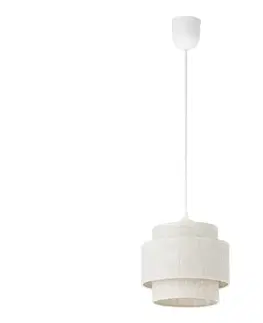 Svietidlá  Luster na lane BOHO 1xE27/60W/230V pr. 20 cm biela H0184