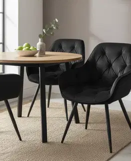 Kuchynské a jedálenské stoličky Signal Jedálenská stolička CHERRY VELVET | čierna