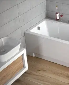 Vane BESCO - Obdĺžniková vaňa TERME - Nožičky k vani - Bez nožičiek, Rozmer vane - 150 × 70 cm OLVTER15