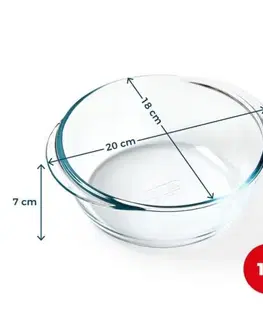 Pekáče a zapekacie misy PYREX Misa sklenená okrúhla 1L do teplovzdušnej fritézy 20x18x7cm PYREX