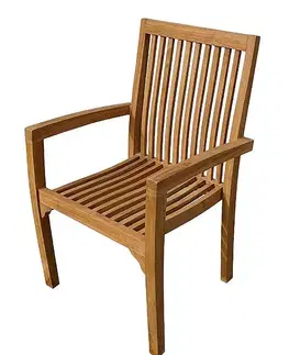 Záhradné stoličky a kreslá Záhradné pevné kreslo RIVIERA (teak)