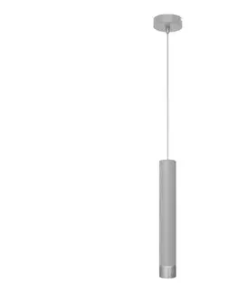 Svietidlá  LED Luster na lanku TUBA 1xGU10/4,8W/230V šedá/matný chróm W-KM 1111/1 GR+CH