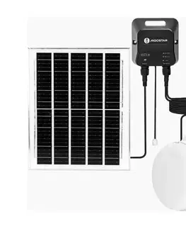 LED osvetlenie  B.V.  - LED solárne svietidlo 2xLED/70W/12V 12000 mAh 6500K pr. 20,5 cm B1020135H